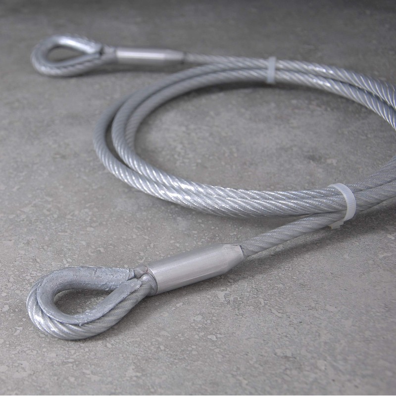 Drahtseile24 Steel Cable Coated with Thimbles, Wire Rope Coated with