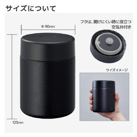 Zalatto TS-1510-009 Soup Pot, Vacuum Insulated, Soup Jar, Thermal, Stainless Steel, Food Pot, 13.5 fl oz (400 ml), Black (Men's, like, Stylish, Matte Series)