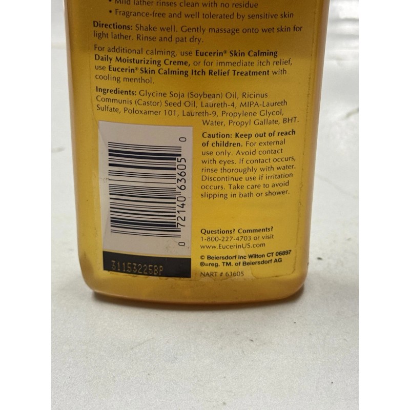 Eucerin 2 eucerin skin calming dry skin body wash moisturizing