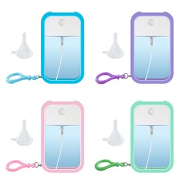 YOKAMIRA 4 PCS 50ml Card Spray Bottles - Refillable, Portable, Ultra-Thin Perfume Atomizer Vials, Travel-Friendly Empty Bottles for Alcohol, Hand Sanitizer, and Cosmetics