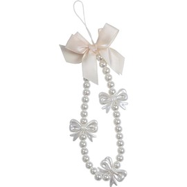 White Pearl Butterfly Phone Charms Strap,Pink Cute Phone Charms Aesthetic Love Chain Girl Beaded Strap Pearl Beaded Lanyard Jewelry Cell Phones and Accessories