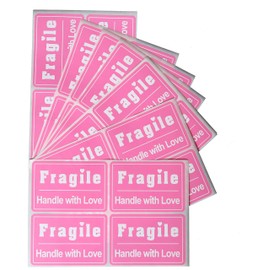 Fragile Stickers,MeshaKippa 2x3 200pcs Cute Fragile Stickers Personal Stickers for Shipping Box,Personal Mailing,Girls Bags
