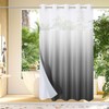 Gibelle No Hook Waffle Weave Shower Curtain with Snap-in Fabric