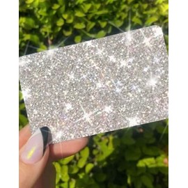 Ultra Bling Reflective Skin Debit Credit Card, The Original Ultra Ice Skin Only Use by Tap, Back Information (Silver Ice)