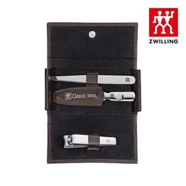 Zwilling Henkel Classic inox Nail Care Leather Pocket 4 Set / 즈윌링 헹켈 CLASSIC INOX 네일케어 가죽포켓 4종세트