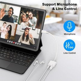 esbeecables Headphone Adapter for iPhone 16 Pro Max, 2 Pack USB Type C to Aux Audio Jack Adapter with PD 60W Fast Charging Dongle for iPhone 16/16 Plus/16 Pro/16 Pro Max/15/15 Plus/15 Pro/15 Pro Max, iPad Pro