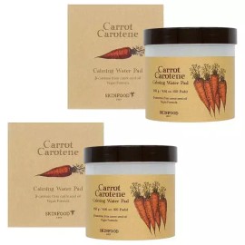 Skin Food 스킨푸드 캐롯 카로틴 카밍 워터 패드 60매 11 토너팩 당근패드 Skinfood Carrot Carotene Calming Water Pad 60 Sheets 11 Toner Pack Carrot Pad