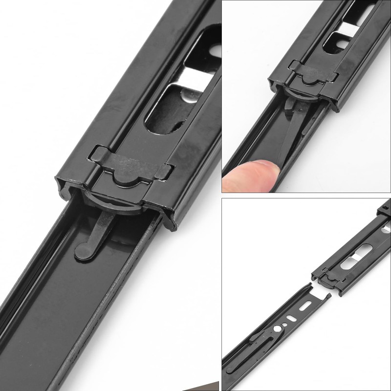 Biugaaufai 6 Pairs 14 Inch Black Full Extension Drawer Slides,