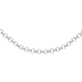 Tuscany Silver Unisex Sterling Silver 6.4 mm Round Belcher Chain Necklace of Length 51 cm/20 Inch