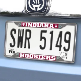 FANMATS 25030 Indiana Hooisers Chrome Metal License Plate Frame, Team Colors, 6.25in x 12.25in