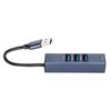 USB to Ethernet Adapter 4 Ports 100Mbps 5Gbps Aluminium Alloy