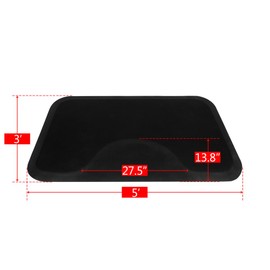OmySalon 1/2'' Thick Anti Fatigue Mat for Hairstylist Standing, 3'x5' Barber Floor Matt with Round Cut Out for Salon Styling Chair, Hair Cutting Hairdressing Equipment
