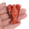 Loveliome Guardian Angel Statue,Hand Carved Stone Healing Crystal Figurines for