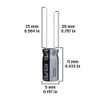 ALLECIN 10uF 63V 5x11mm Electrolytic Capacitor 10 UF MFD 63