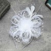 Jovono 20s Flower Feather Headbands Lace Veil Fascinator Hat Bridal