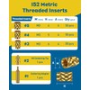 Vibit 152 Pcs Threaded Inserts for Plastic, 3 Sizes of