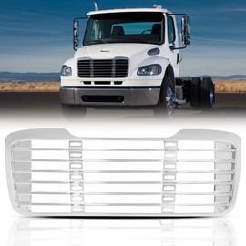 ALL Chrome Front Hood Radiator Grille Compatible With Freightliner M2 2004-2013 (without Bug Screen)