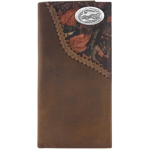 NCAA Florida Gators Camouflage Leather Roper Concho Wallet, One Size
