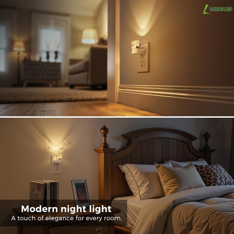 L LOHAS LED Night Light, 2 Pack Night Lights Plug