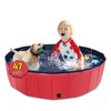 CACSPS Foldable Dog Pool, 47" x 12" Kiddie Pool with