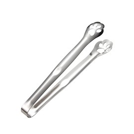 NentMent 2 Pack Food Tongs Cat Paw Ice Suger Serving Tong Non-Slip Cooking Clip Baking Clips Steak Clamp Bear Claw Meal Clips 304 Stainless Steel Desert Barbecue Buffet Toaster Tools Kitchen Gadgets