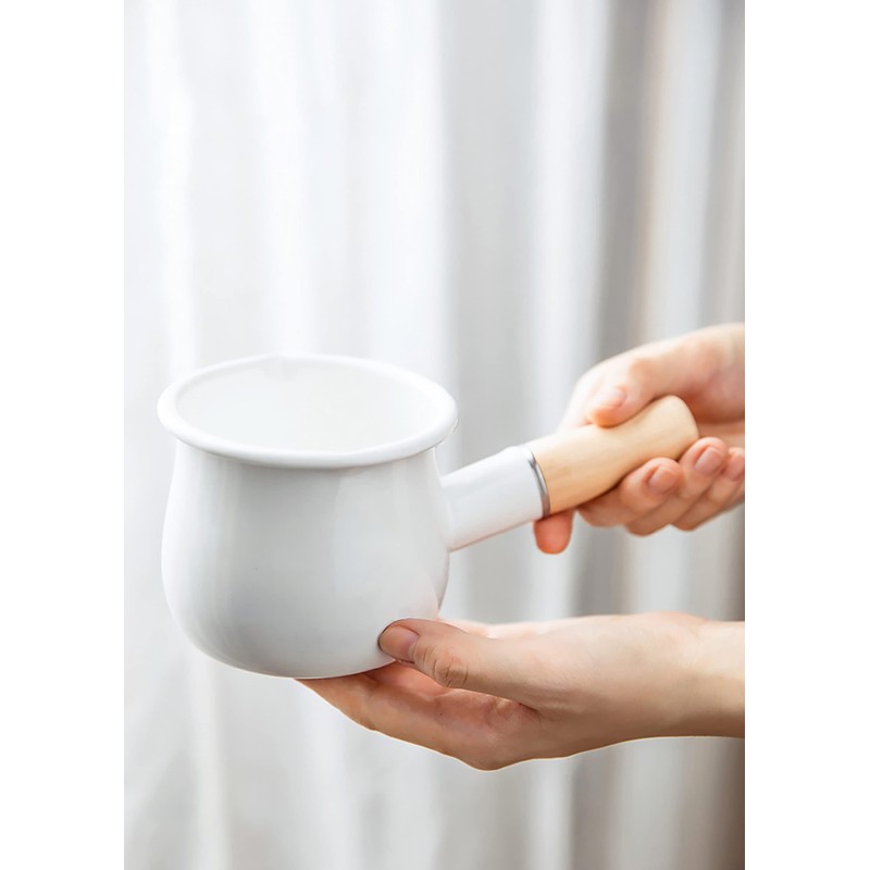 YumCute Home Enamel Milk Pan, Mini Butter Warmer 4 Inch