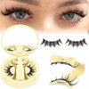 Ahrikiss Magnetic Eyelashes 1 Pair Reusable Magnetic Lashes with Applicator