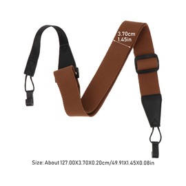 Ukulele Shoulder Strap Clip-on Ukulele Belt with Double J Hooks, Coffee