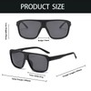 YAMEIZE Retro Polarised Sunglasses for Men and Women Vintage Rectangular