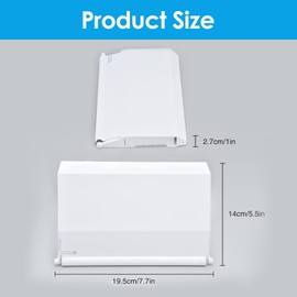 Hapivida Pack of 2 Pool Skimmer Flaps, 19.5 x 14 x 2.7 cm Swimming Flap for Skimmers, White Plastic Weir Gate Assembly Swimming Pool Skimmer Gate Weir Baffle with Sponge