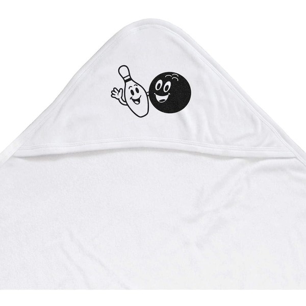 Azeeda 'Bowling Ball and Pin' Baby Hooded Towel (HT00035086)