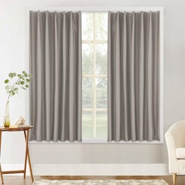 HIMENO Blackout Curtain, Length 39.4 inches (100 cm), Width 31.5 inches (80 cm), Small Window Curtain, Light Blocking, High Precision, Drape Curtain, Stylish, Scandinavian Style, Plain, Simple, Day