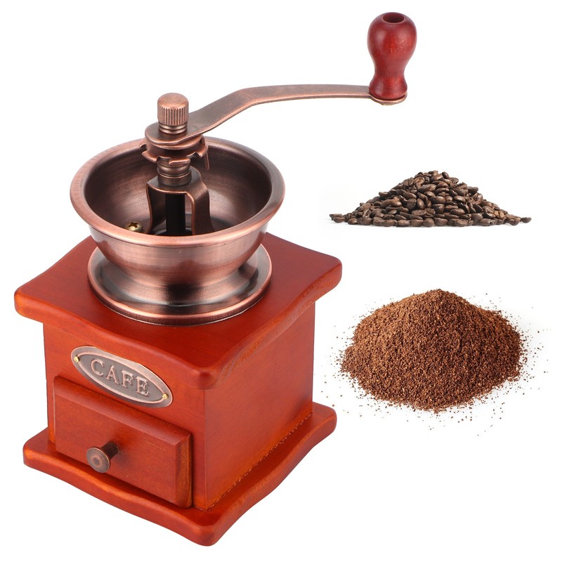 Mini Vintage Hand Cranked Coffee Bean Mill Manual Coffee Grinder