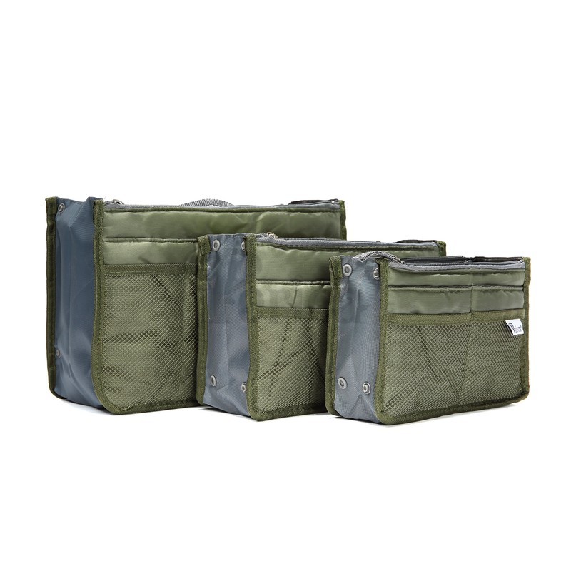 Periea Chelsy Handbag Organiser Insert (Khaki, Medium)