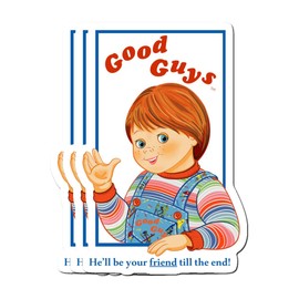 MrMint Stickers Childs Play - Good Guys - Chucky Vinyl (3 Pcs/Pack) 3x4 Inch