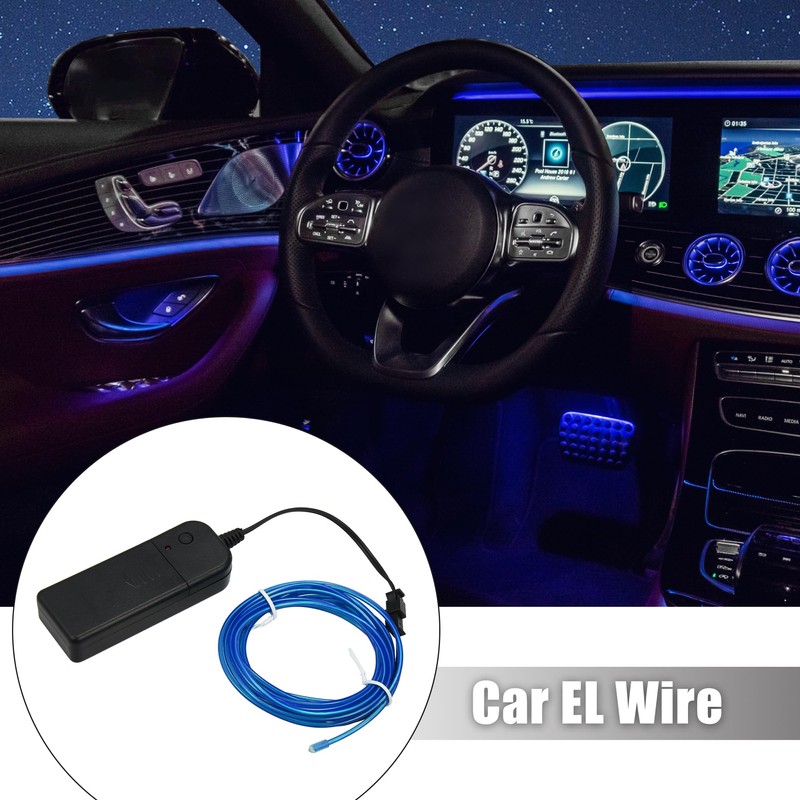 X AUTOHAUX 3 Meter/10ft Car Interior Neon EL Wire Strip