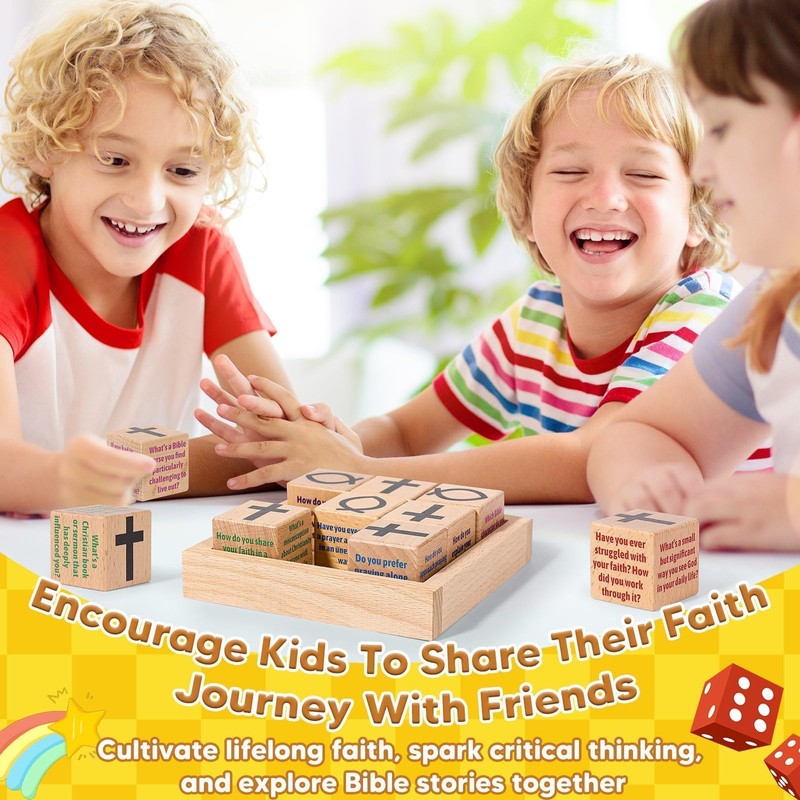 Garybank Bible Conversation Games for Kids, Biblical Tic Tac Toe