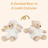 My OLi Plush Beige Sheep Teddy Bear with Reversible Bear