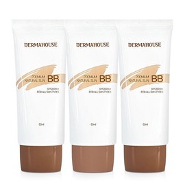 dermahouse Premium Natural Sun BB Cream 50ml x 3 / Natural Look, UV Protection / 프리미엄 내츄럴 썬비비50mlx3개/ 자연스러운 연출 자외선차단