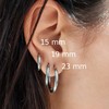 Fly Style 1 Pair Classic Stainless Steel Folding Hoop Earrings,