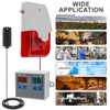 Thermometer Hygrometer, 12V High/Low Temperature Humidity Monitor, 0~120dB Adjustable Audible/Visual