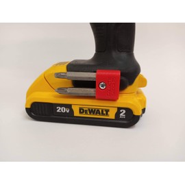 MAGNETIC Bit Holder for Craftsman V20 Drill/Driver, Side Mounted, Strong Magnets, Low Profile Design - Galactic Gadgets (Red)