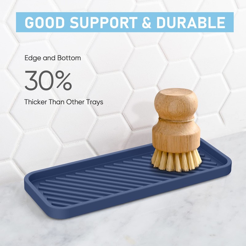 EG-SIPRO Silicone Sponge Holder, Kitchen Sink Organizer Tray, Sponge Caddy