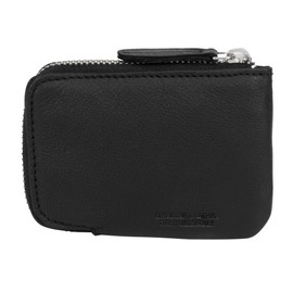 Buffalo David Bitton Gabriel Genuine Leather Wallet for Men, Zip Around Closure, 1 Card Slot, Black