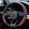 KAFEEK Steering Wheel Cover, Universal 15 inch, Microfiber Leather Viscose,