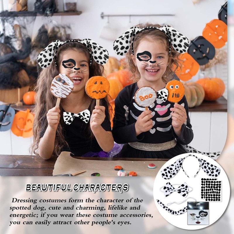 Playing Dalmatian Costume Set for Young People - Includes Fluffy