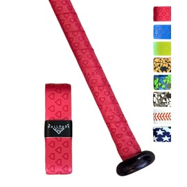 Ballpark Elite Bat Grip Tape for Baseball/Softball | 1.10 MM Precut Baseball Bat Grip Replacement | Red