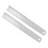 Kozelo 2pcs Stainless Steel Ruler - [8 Inch] Straight Edge