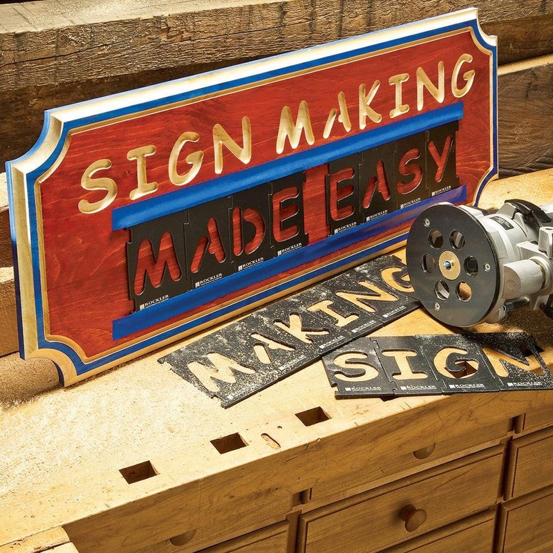 Rockler Interlock Signmaker's Template Kit, Comic Sans Font, Letters, 2-1/4''H