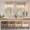 Battery Operated Wall Sconce, 3-Light Dimmable Rechargeable Wireless Vanity Light
